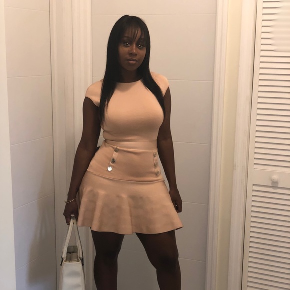 Elisabetta Franchi Blush Bandage Skater Dress - Picture 6 of 6